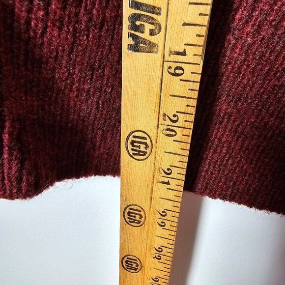 NWT DRESS FORUM DEEP RED V NECK BUTTON DOWN SWEATER SIZE L - Picture 14 of 14